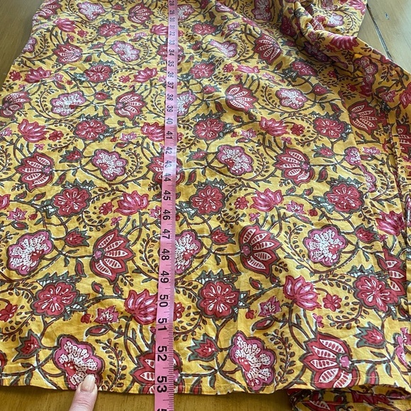 dRA Anthropologie Women’s Maxi Floral Button Belt Pockets Cotton size medium - Picture 16 of 16